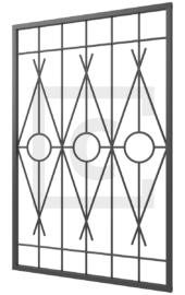 Решётка на окно сварная 1-124