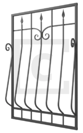 Решётка на окно дутая кованая 6-35